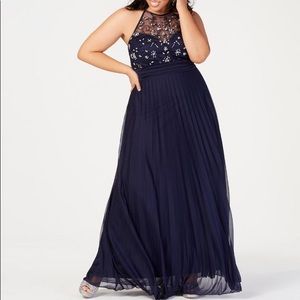 Beautiful Studded Navy Gown